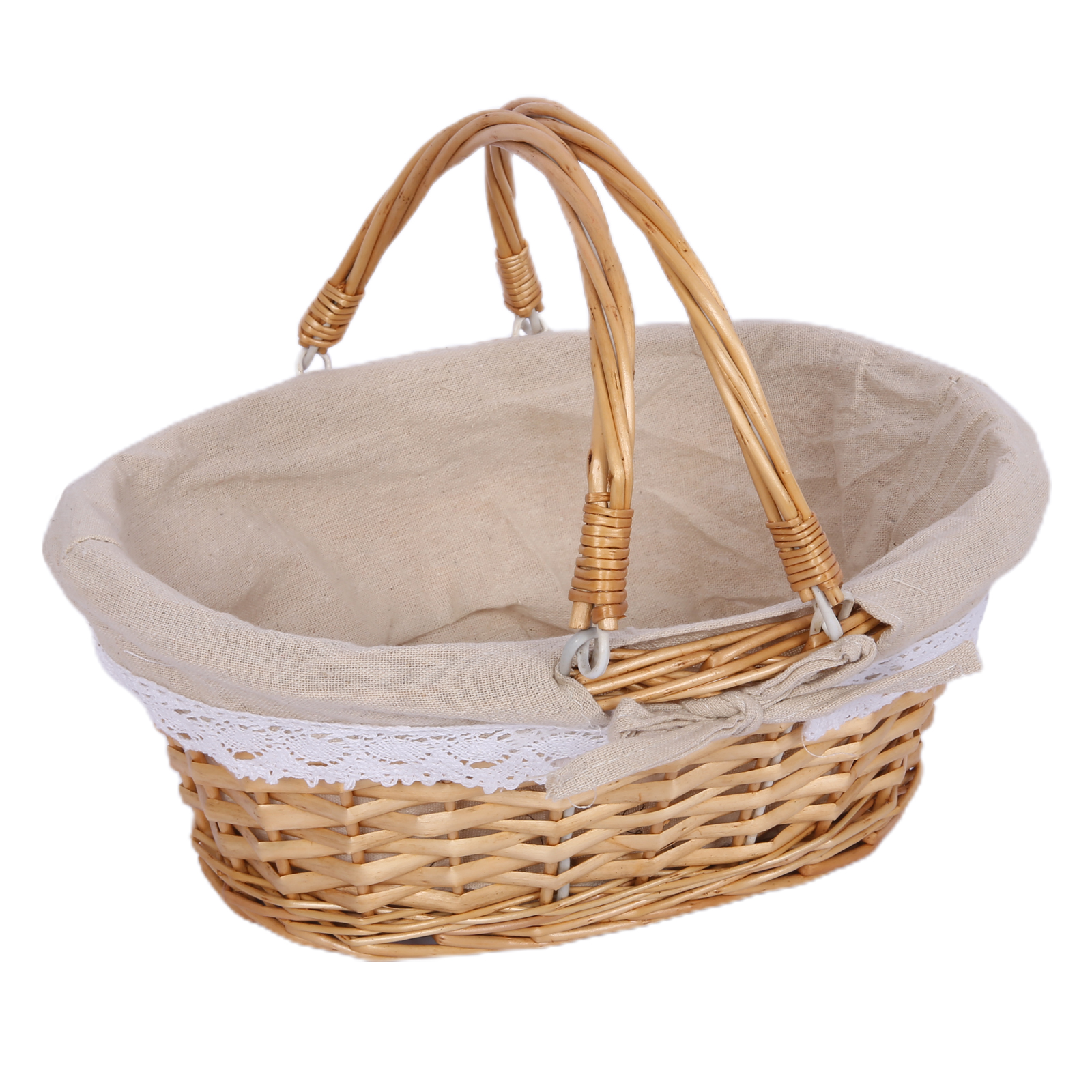 Home Decor Rattan - Cesta de Rattan Trançada com Duas