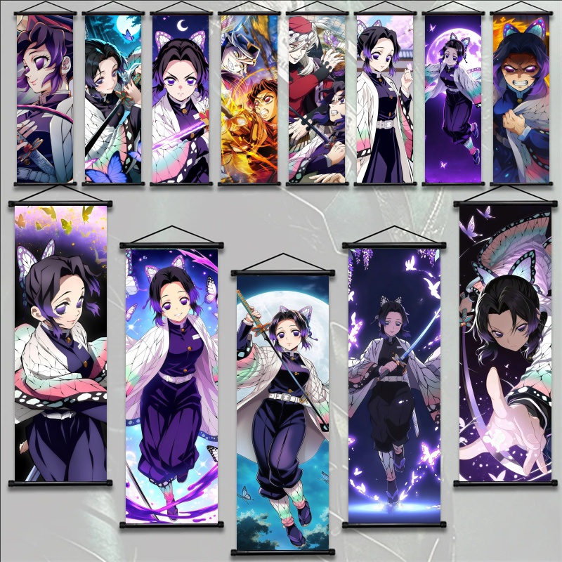 Home Decor Ideas - Pergaminho de Tecido Shinobu Kocho Demon