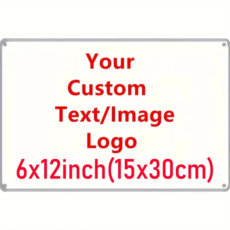 Home Decor Logo - Placa de metal personalizada de 6×12