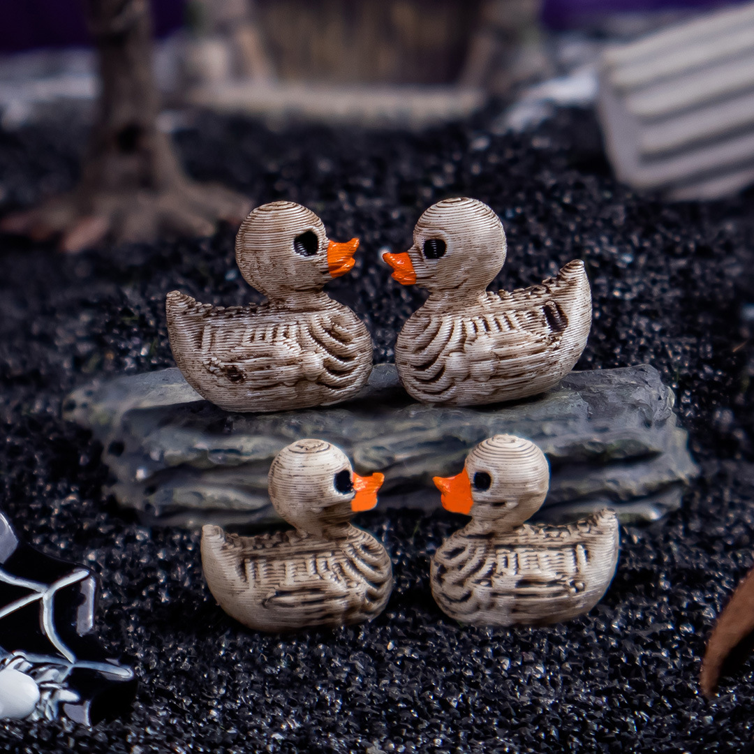 Home Decor Duck - Estatuetas de Resina de Patos Góticos