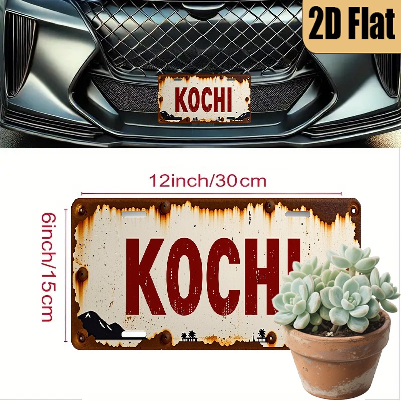 Home Decor Kochi - Placa de Metal Vintage KOCHI AL
