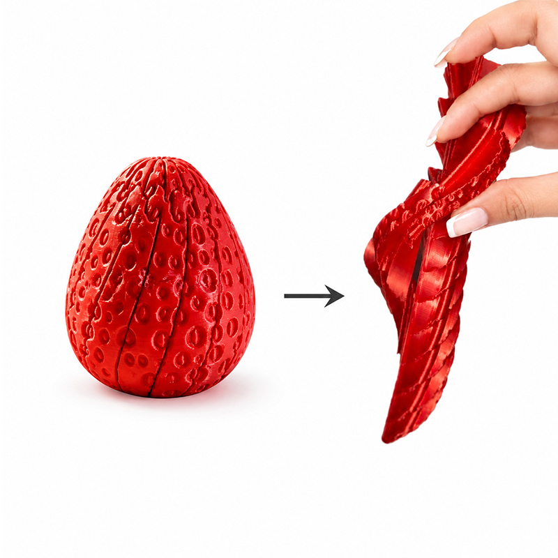 Home Decor Modern Organic - Ovo de Morango Torcido Impresso em