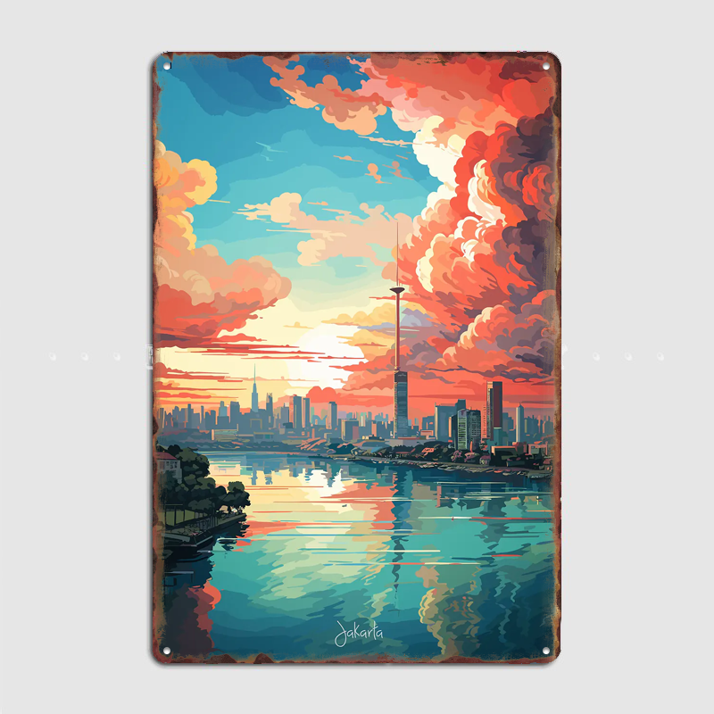 Home Decor Jakarta - Pôster Retrô de Pintura a Óleo