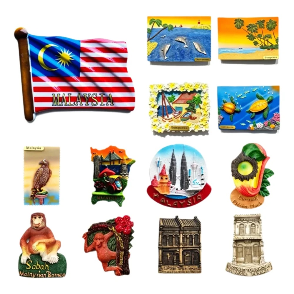 Home Decor Malaysia - Imãs de Geladeira 3D da Malásia,