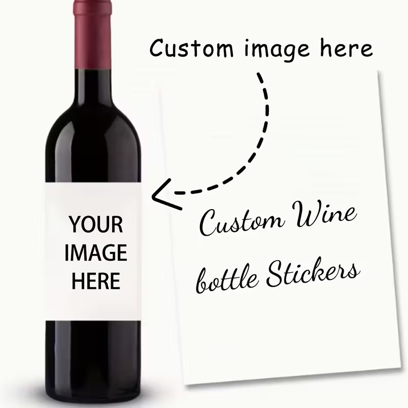 Home Decor Logo - Etiquetas Personalizadas para Garrafas de Vinho,