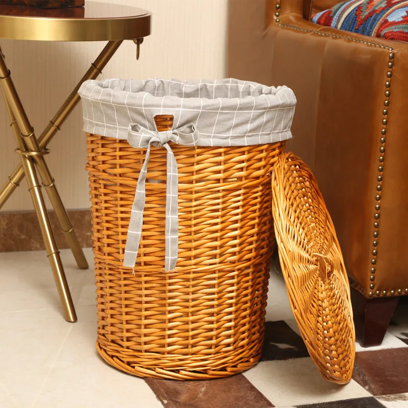 Home Decor Rattan - Elegante Rattan Cesta De Lavanderia Com