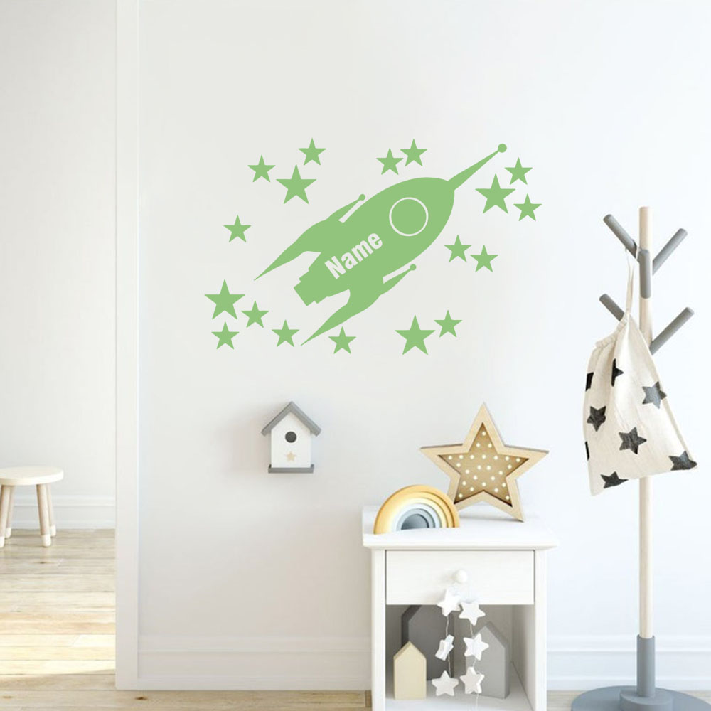 Home Decor Sticker - 1pc dos desenhos animados foguetes e