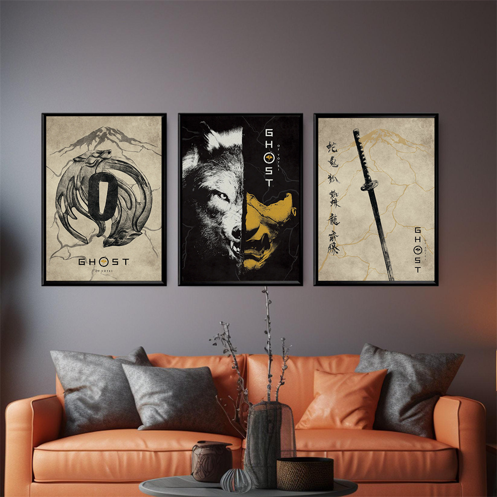 Home Decor Games Free - Pôster Ghost of Yotei: Arte Moderna