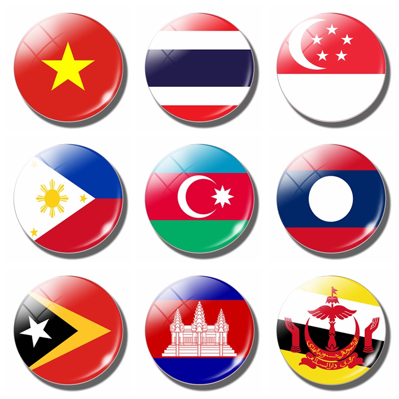 Home Decor Malaysia - Azerbaijão bandeira geladeira adesivos mianmar brunei