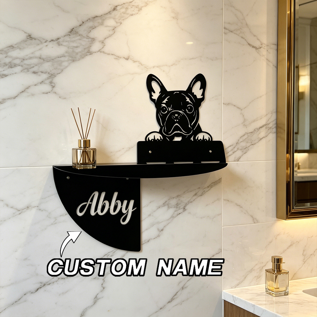 Home Decor Ideas - Decoração de Metal Personalizada de Bulldog