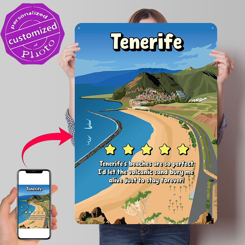 Review Home Decor - Pôster de Viagem Engraçado de Tenerife