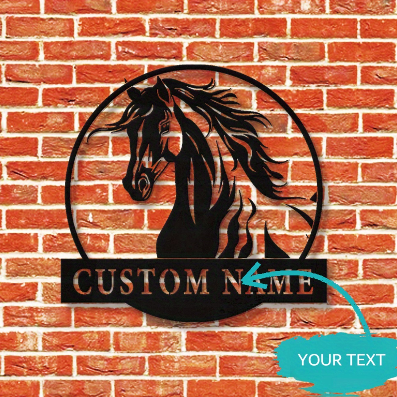 Home Decor Handmade - Arte de parede de cavalo de