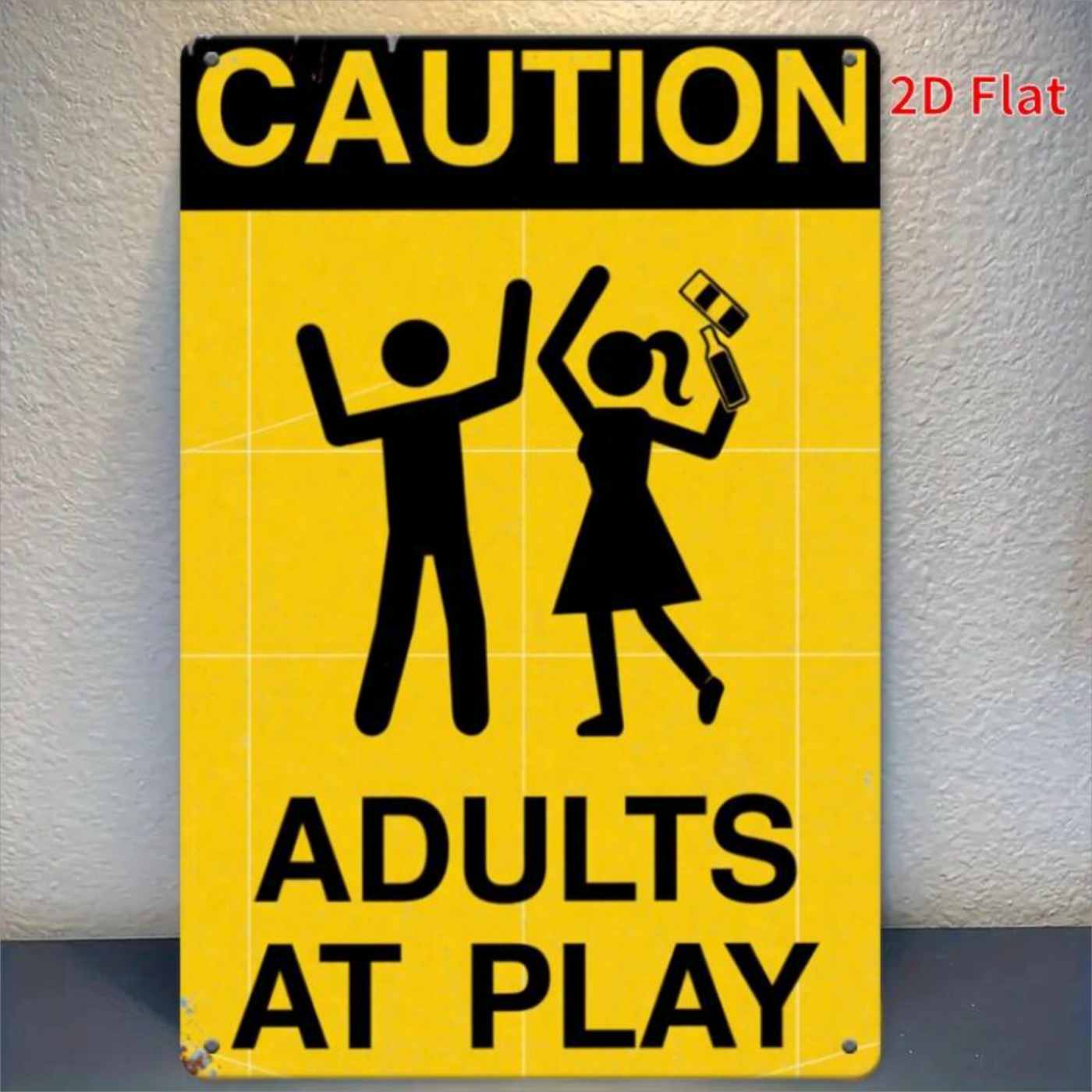 X Home Decor - Placa de Aviso 2D Plana de