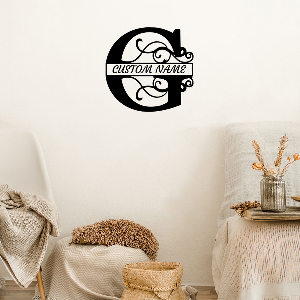 Home Decor Sticker - Adesivo de Parede Personalizável com Letra