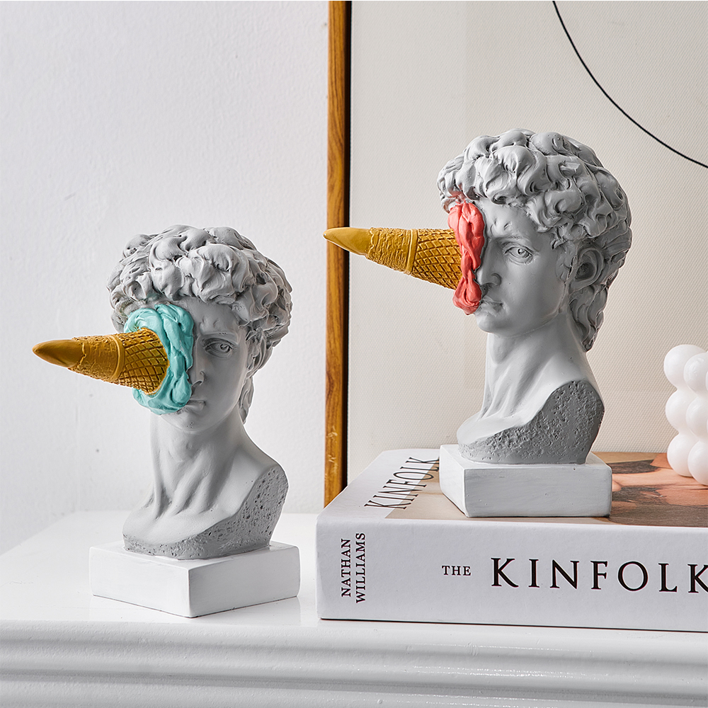 Home Decor Y2K - Sorvete David Estatueta, Nórdico Moderno Figura