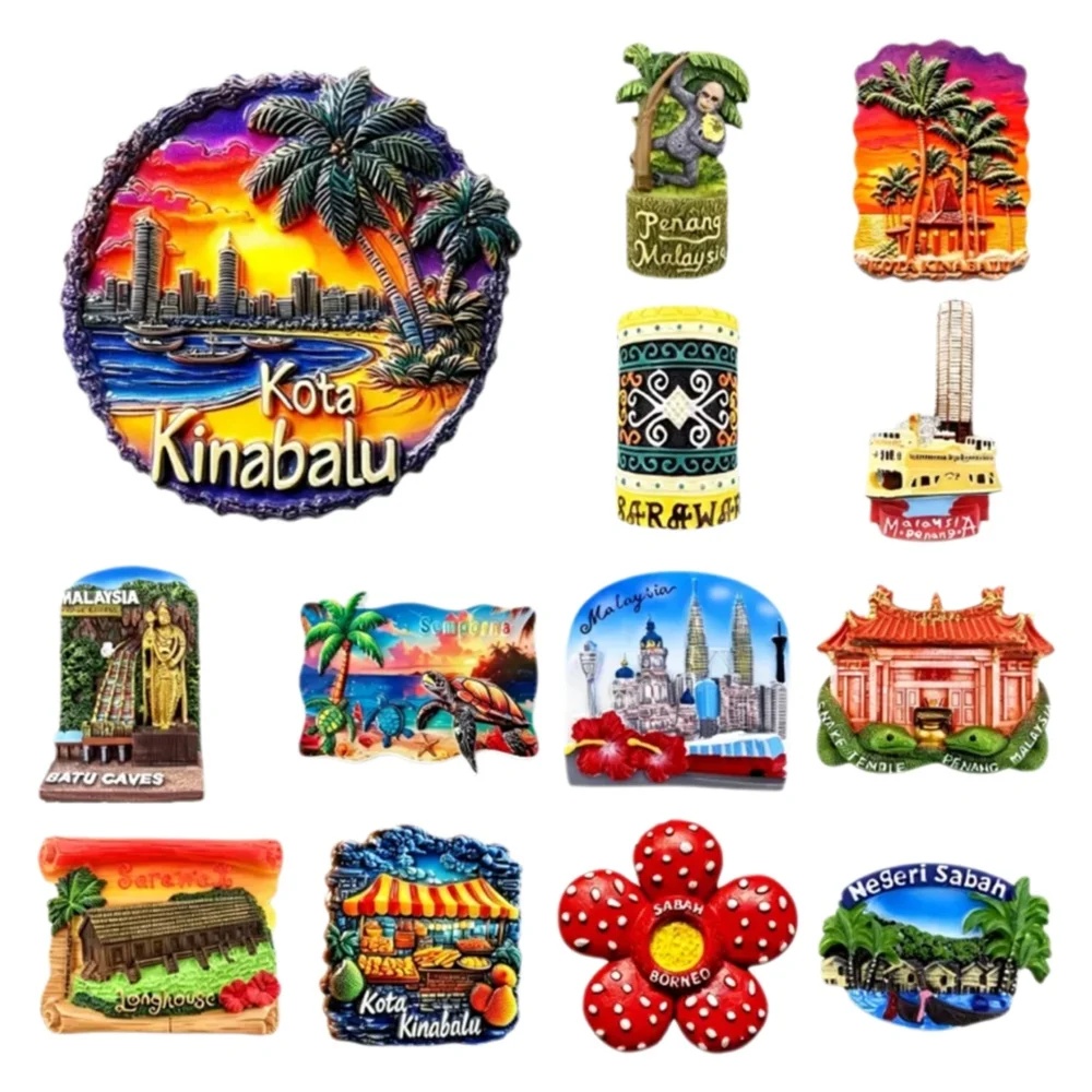 Home Decor Malaysia - Imãs de Geladeira 3D da Malásia,