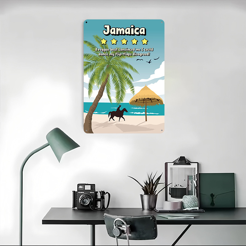 Placa de Metal Retrô Vintage P - Review Home Decor avaliação e preço