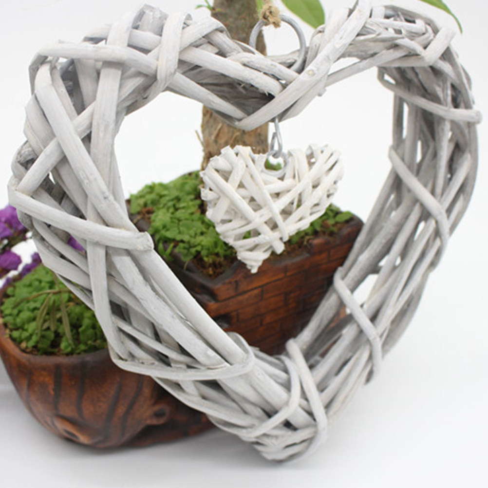 Decoração de Coração Rústico B - Home Decor Rattan avaliação e preço