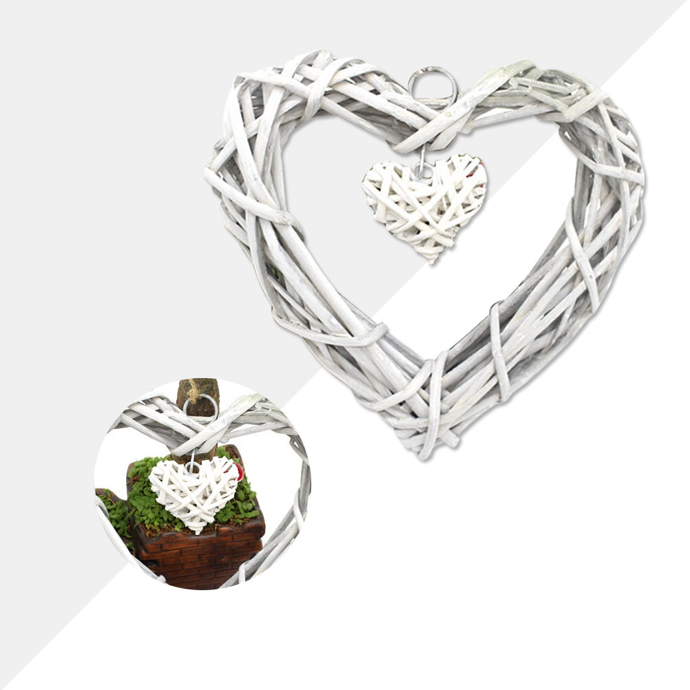 Decoração de Coração Rústico B - Home Decor Rattan avaliação e preço
