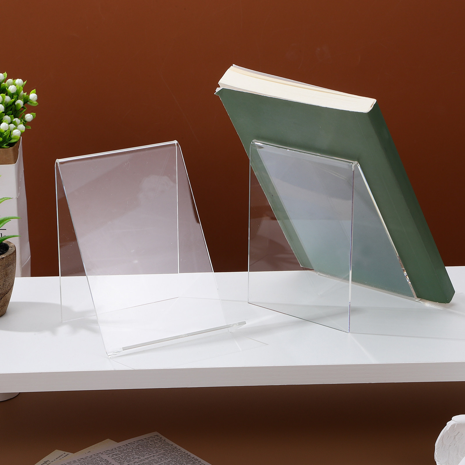 Suporte de livro de acrílico c - Home Decor Brochure avaliação e preço