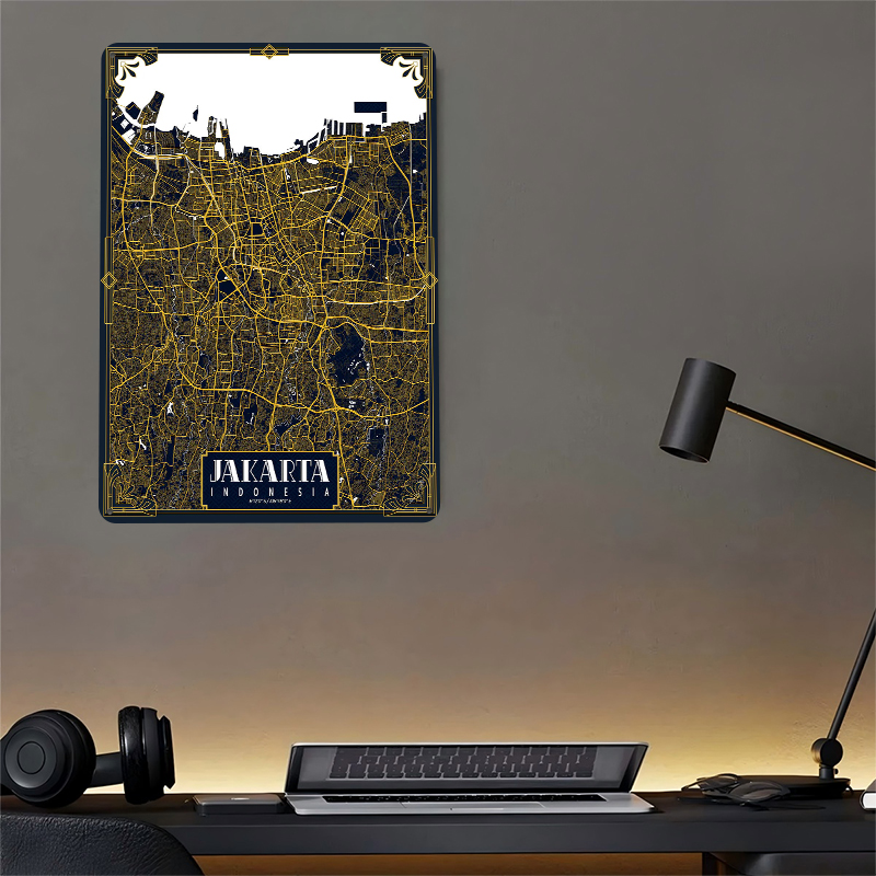 Mapa da Cidade de Jacarta, Pôs - Home Decor Jakarta avaliação e preço