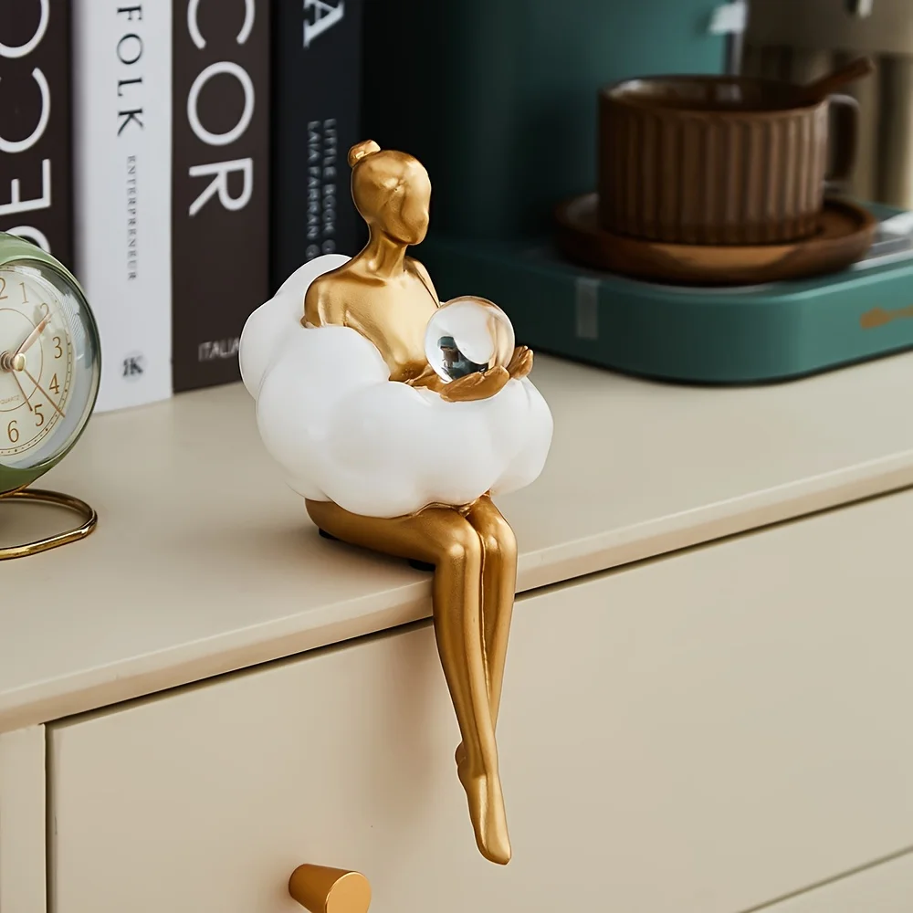 Menina nuvem escultura figura  - Home Decor Y2K avaliação e preço