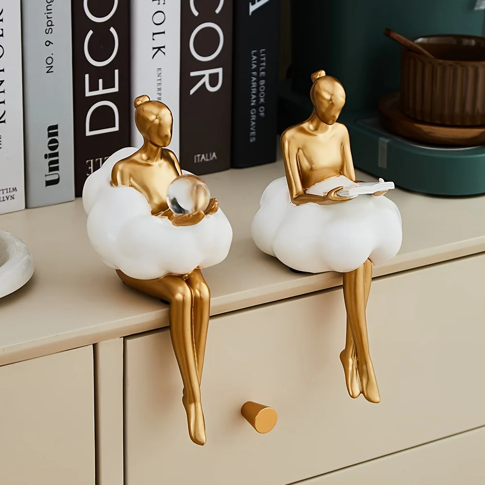 Menina nuvem escultura figura  - Home Decor Y2K avaliação e preço
