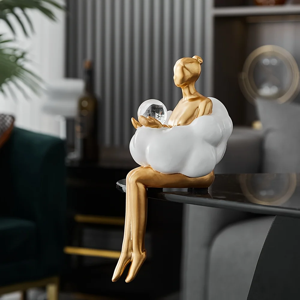 Menina nuvem escultura figura  - Home Decor Y2K avaliação e preço