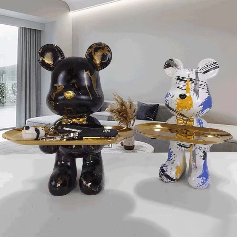 Estatueta de urso grafite 29cm - Home Decor Y2K avaliação e preço