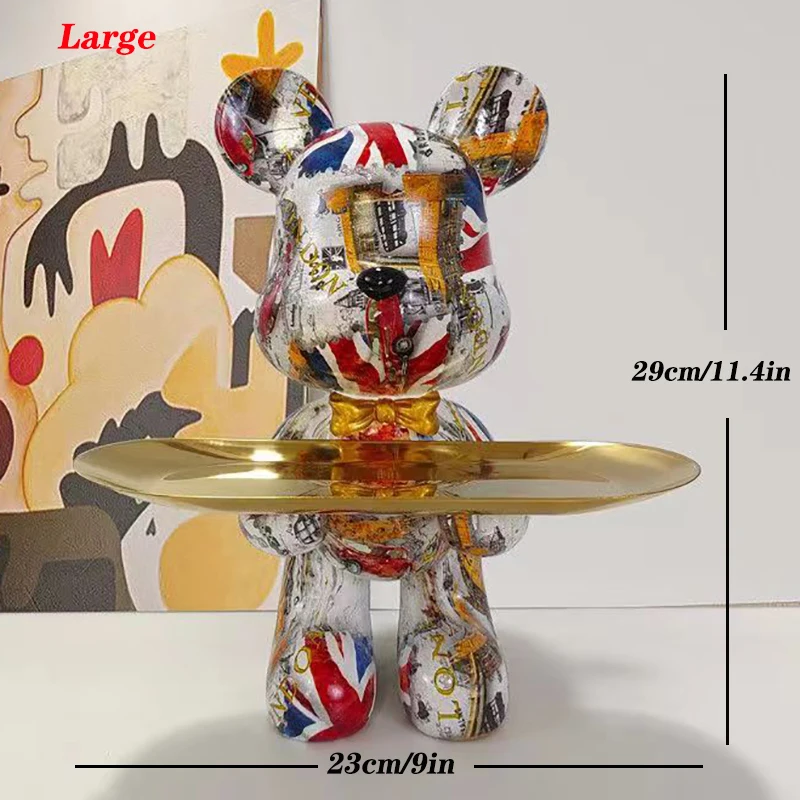 Estatueta de urso grafite 29cm - Home Decor Y2K avaliação e preço