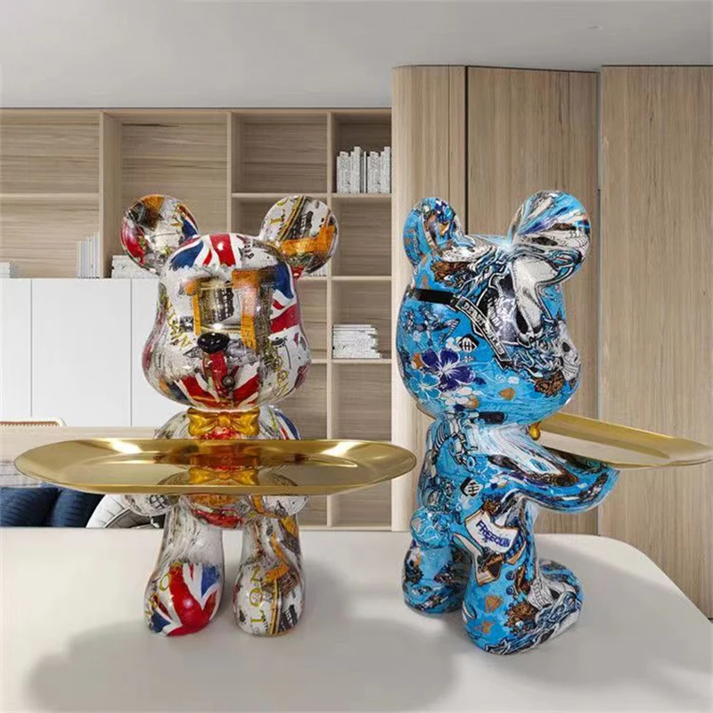 Estatueta de urso grafite 29cm - Home Decor Y2K avaliação e preço