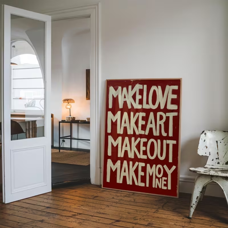 Arte de parede moderna e retrô - Home Decor Handmade avaliação e preço