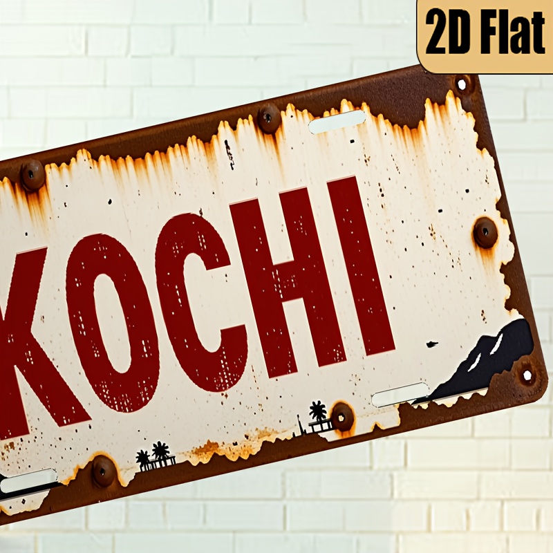 Placa de Metal Vintage KOCHI A - Home Decor Kochi avaliação e preço
