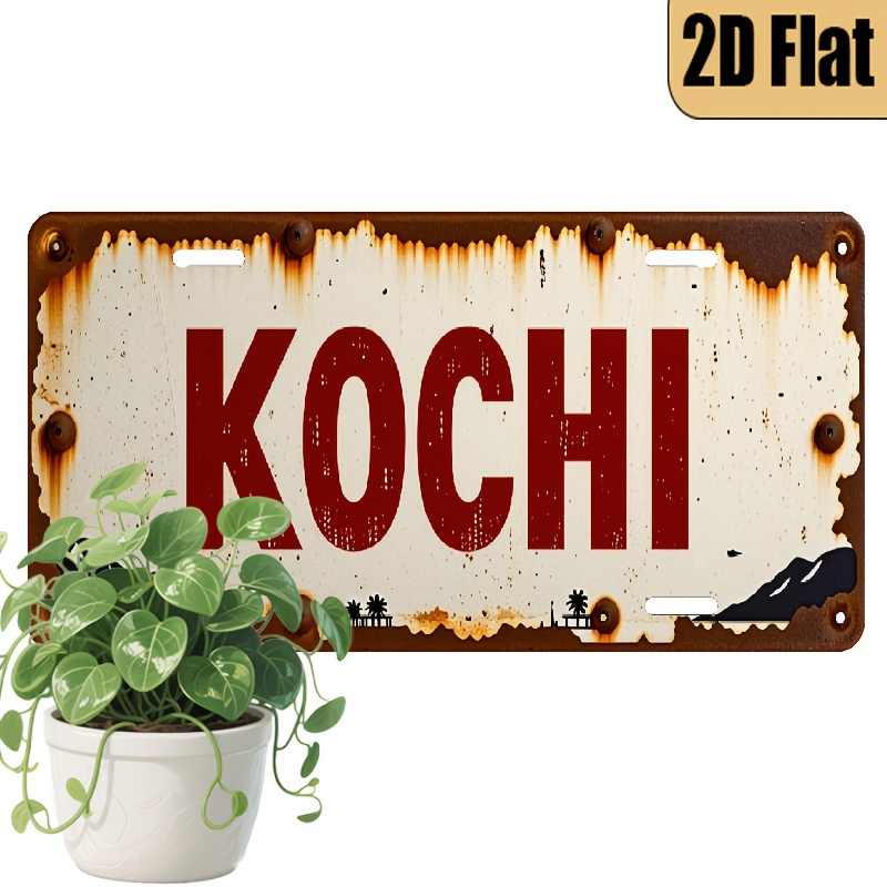 Placa de Metal Vintage KOCHI A - Home Decor Kochi avaliação e preço