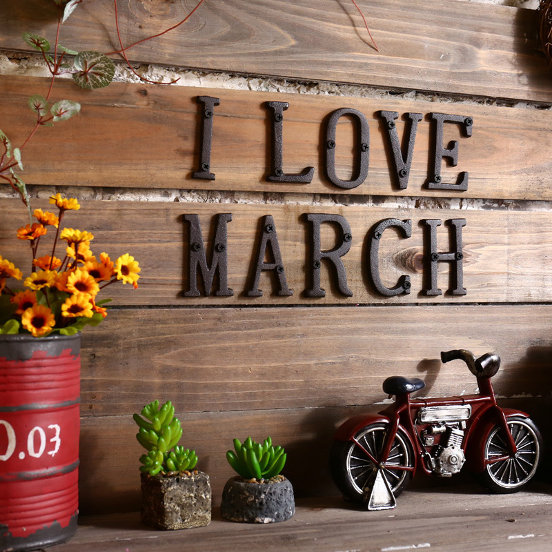 Letras em metal números de fer - Home Decor Y2K avaliação e preço