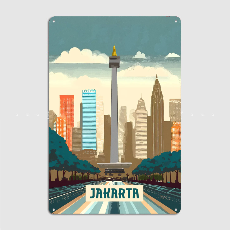Pôster de Viagem Vintage de Ja - Home Decor Jakarta avaliação e preço