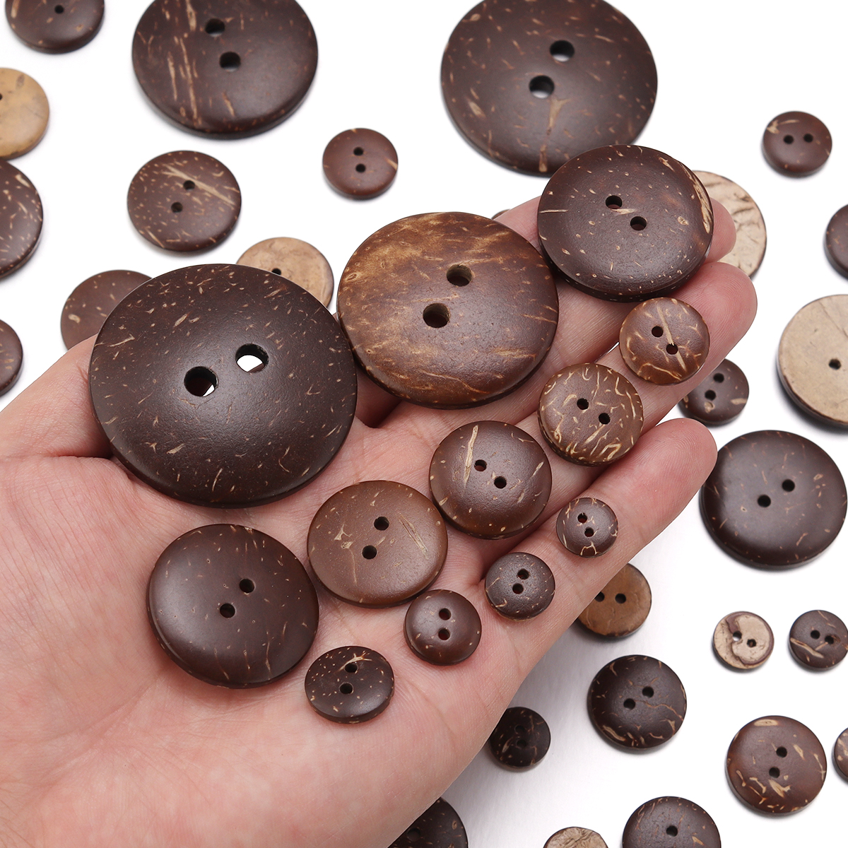 10-100Pcs botão de casca de co - Home Decor Handmade avaliação e preço