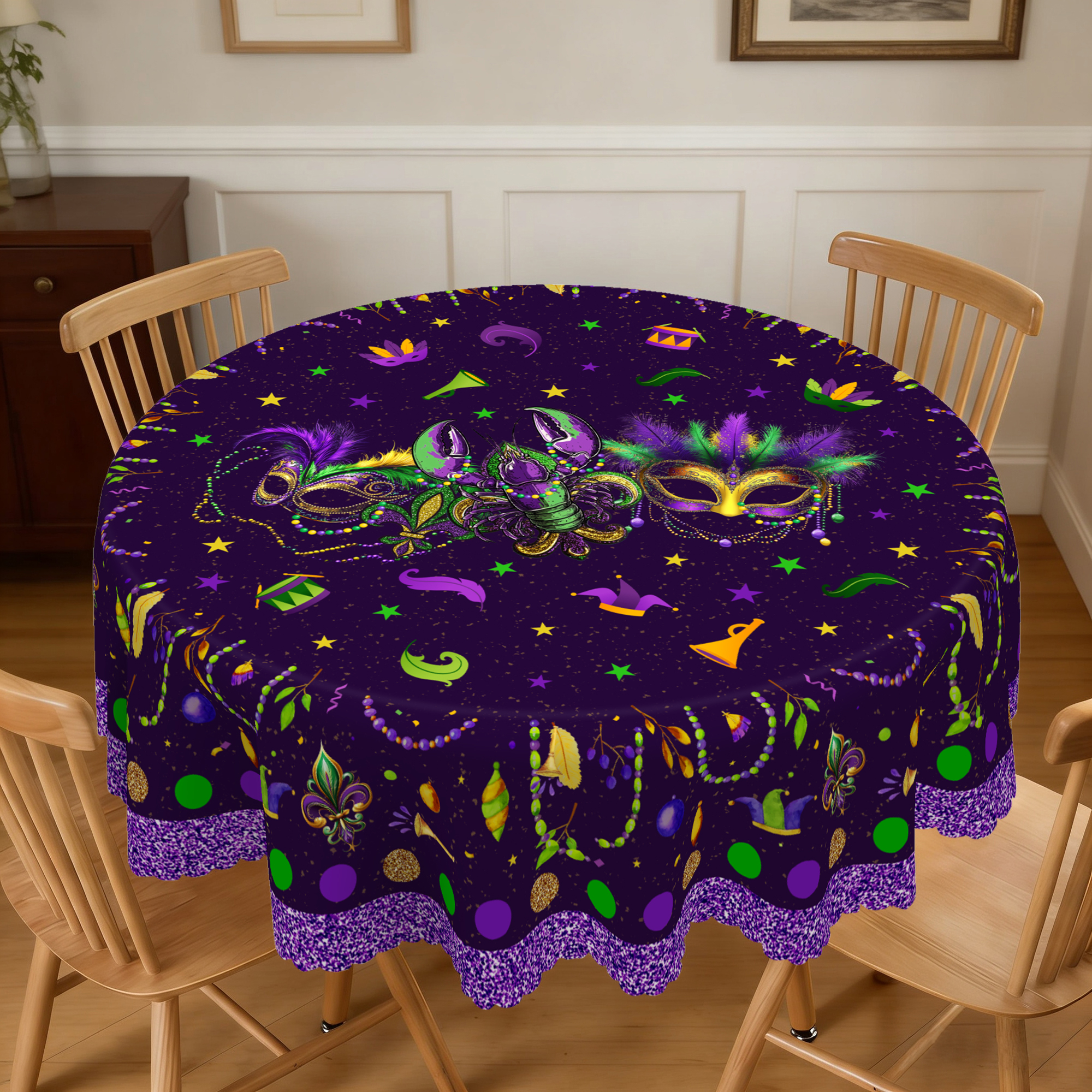1 Peça de Toalha de Mesa Roxa  - Home Decor New Orleans avaliação e preço