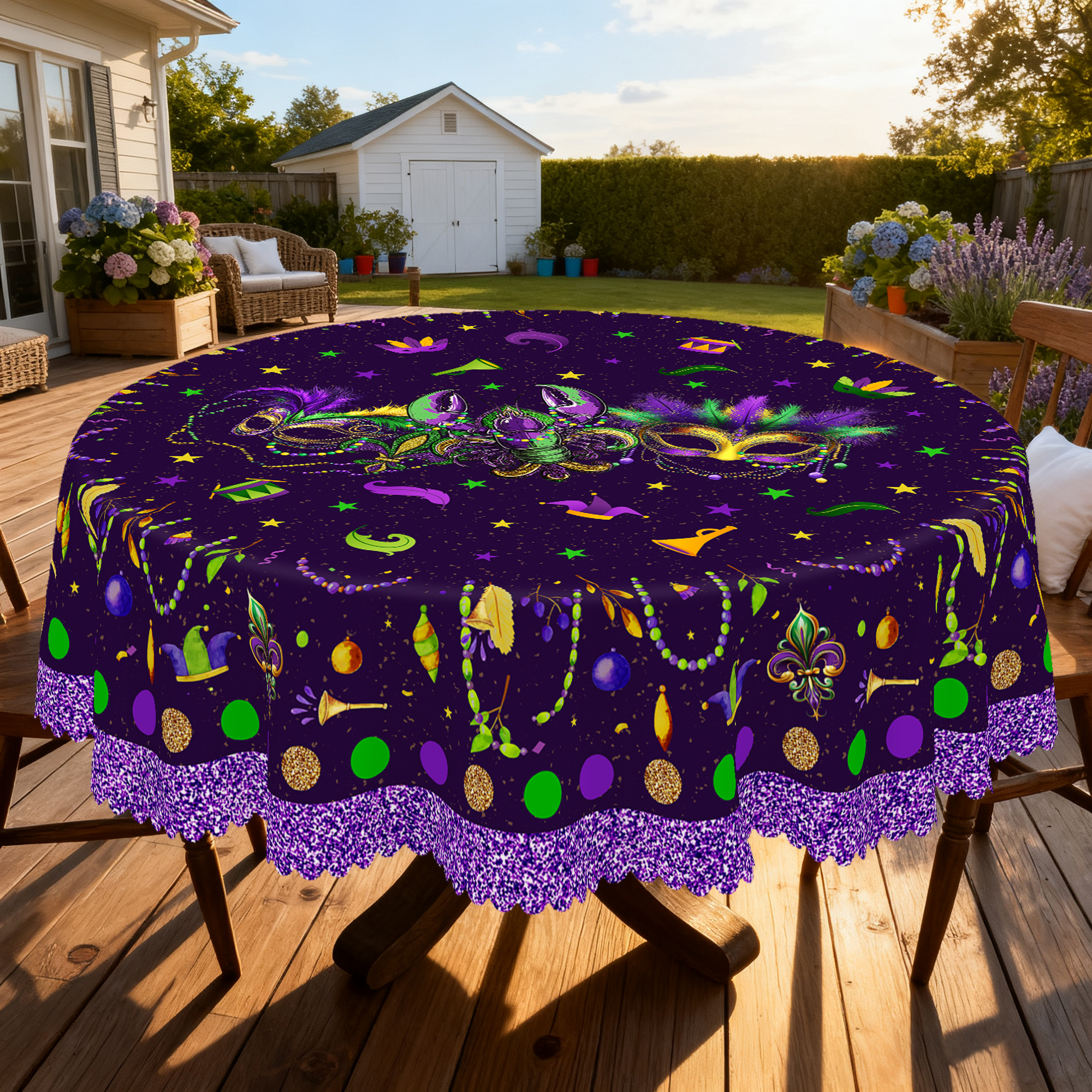 1 Peça de Toalha de Mesa Roxa  - Home Decor New Orleans avaliação e preço