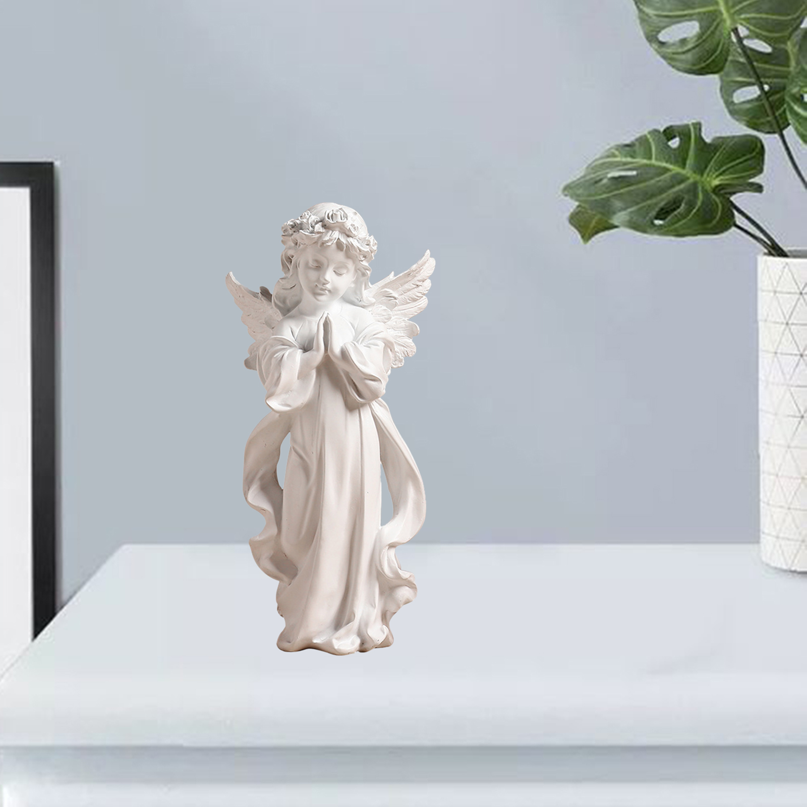 Resina Orando Angel Figurine,  - Home Decor Modern Organic avaliação e preço