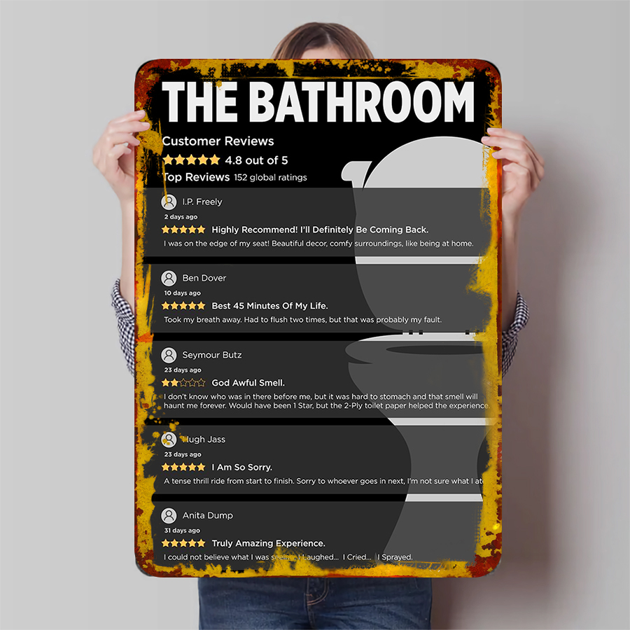 Engraçado banheiro clientes co - Review Home Decor avaliação e preço