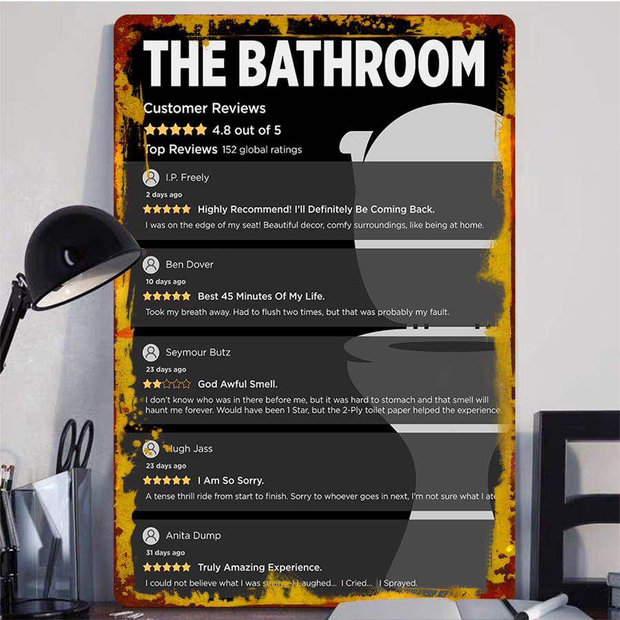 Engraçado banheiro clientes co - Review Home Decor avaliação e preço