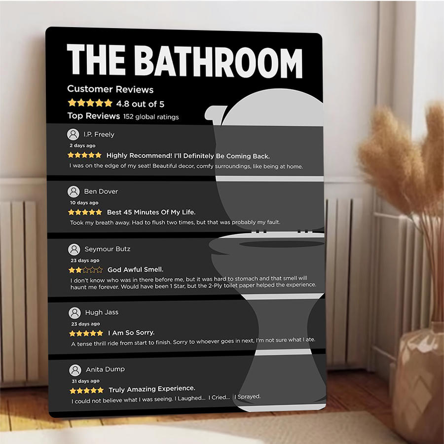Engraçado banheiro clientes co - Review Home Decor avaliação e preço