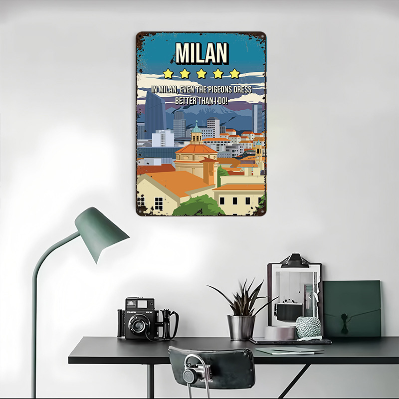 Placa de Metal Vintage Persona - Review Home Decor avaliação e preço