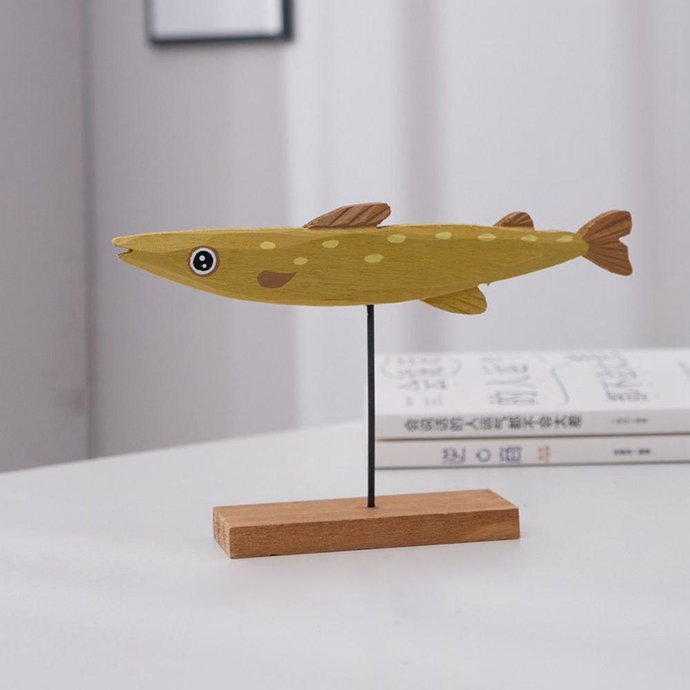 Estátua de peixe de madeira co - Home Decor Modern Organic avaliação e preço