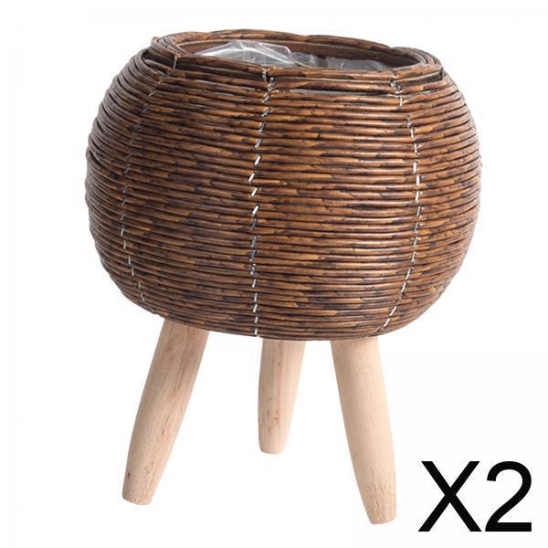 Cesto de Vime com Suporte para - Home Decor Rattan avaliação e preço