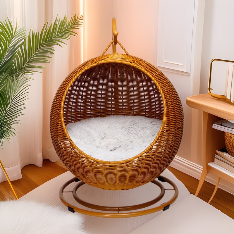Rattan pendurado cama de gato  - Home Decor Rattan avaliação e preço