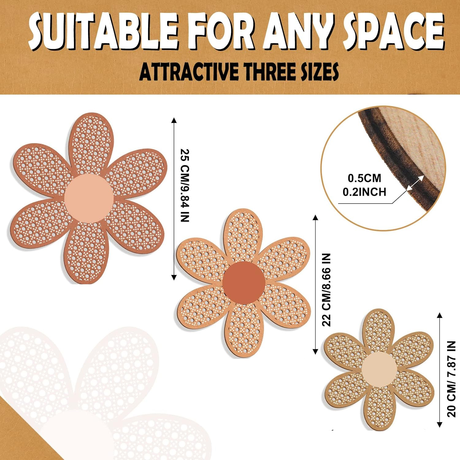 Conjunto de 3 Peças de Decoraç - Home Decor Rattan avaliação e preço