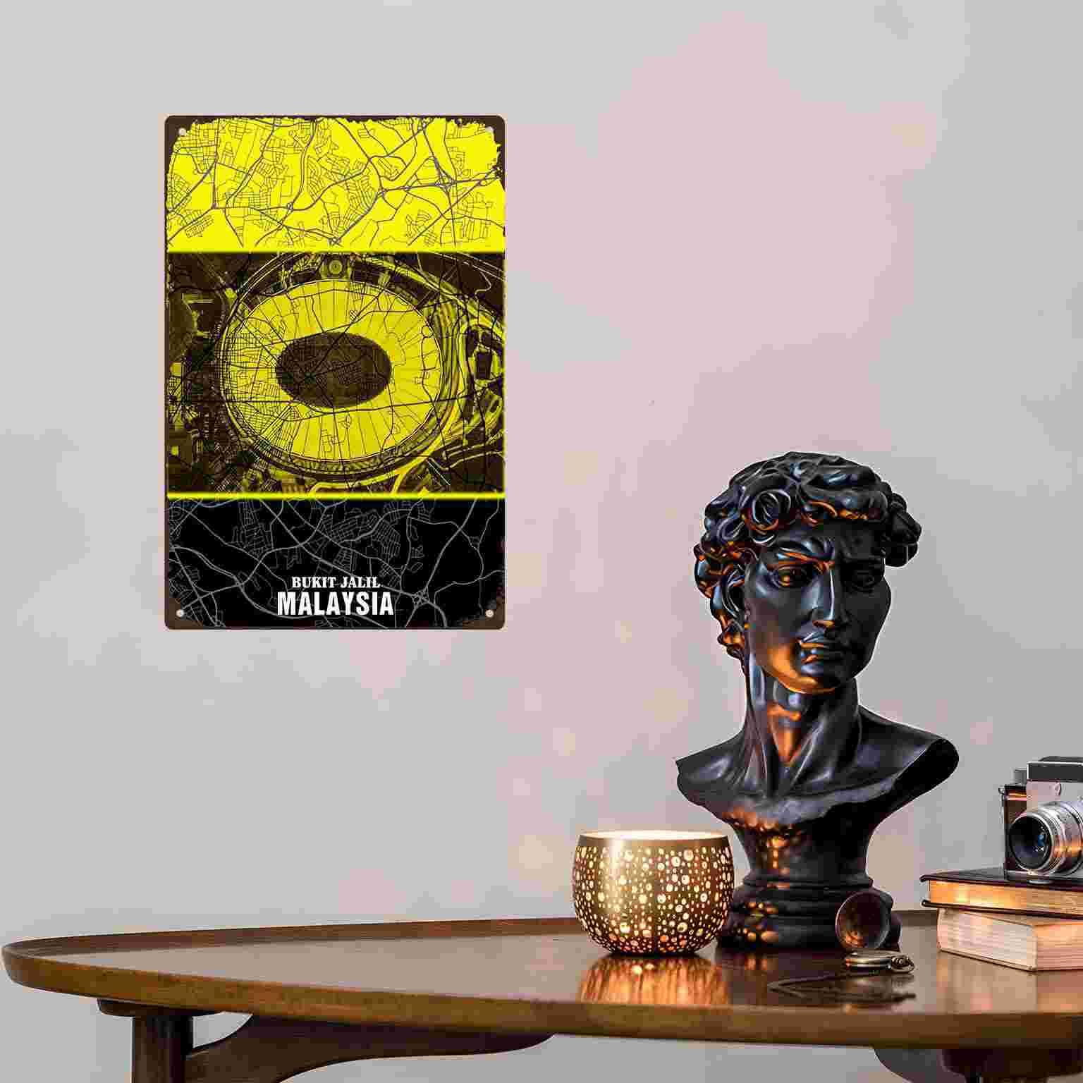 Placa de Metal Decorativa 2D P - Home Decor Malaysia avaliação e preço