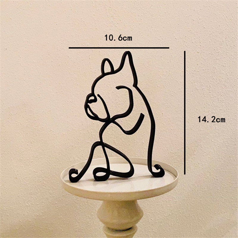 Cão arte escultura metal cão a - Home Decor Y2K avaliação e preço